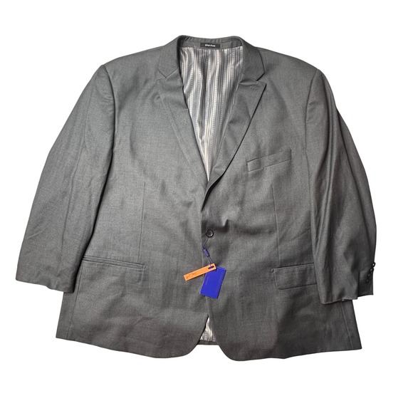 Giorgio Fiorelli Blazer Mens 58R Charcoal G49412 2BT Vent Nopleat Sport Coat NEW